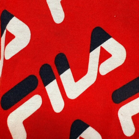 FILA Tennis Top Plus Size 3X Logo Tee Short Sleeve Red Logo Crop Womens NWT - Picture 8 of 10
